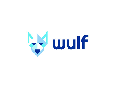wulf animal branding design geometric logo logodesign modern simple wolf