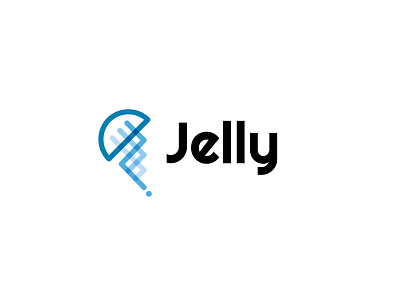 Jelly branding geometric jellyfish logo logodesign modern software