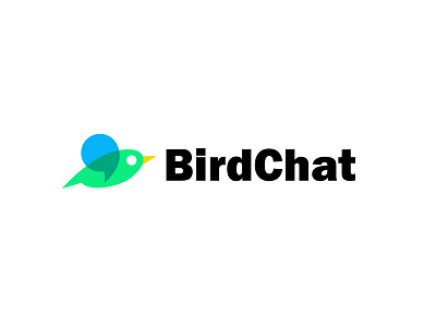 BirdChat bird bold branding chat design geometric logo logodesign mobile app modern social social app