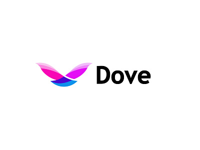 Dove bird branding colorful dove geometric logo logodesign modern simple