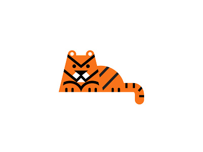 Tiger concept bold design geometric logo logodesign modern software tiger