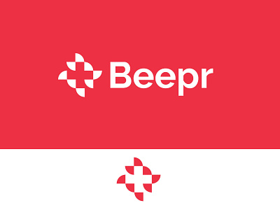 Beepr #4 bold branding geometric logo logodesign medical modern simple