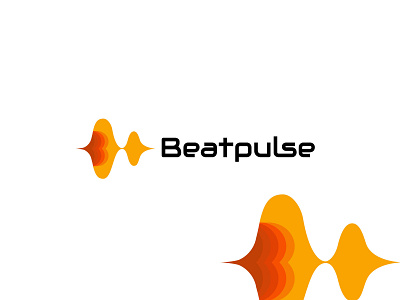 Beatpulse bass beats bold branding geometric logo logodesign modern music sound