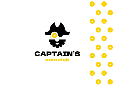 Captain's Coin Club bold branding captain coin design geometric logo logodesign modern pirate