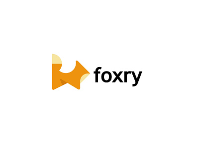 Foxry animal bold branding design fox geometric logo logodesign modern