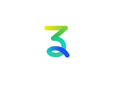 3 and 2 concept bold branding design digital agency geometric logo logodesign modern simple three