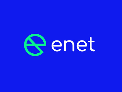 Enet bold branding geometric internet logo logodesign modern