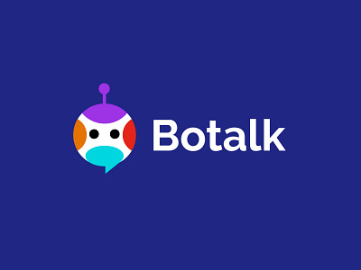 Botalk design geometric logo logodesign modern social