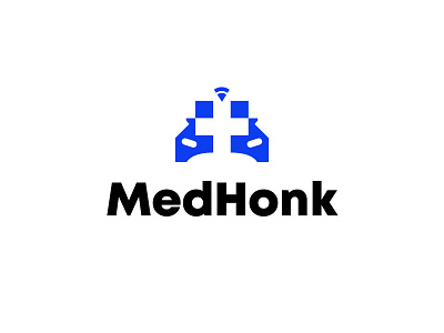 MedHonk bold branding car geometric logo logodesign medical mobile modern sound wave