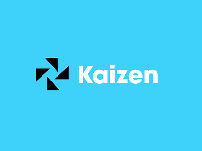 Kaizen bold branding consultancy design geometric logo logodesign modern