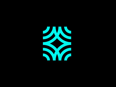 Sensing waves bold branding design geometric logo logodesign modern sensing technology waves