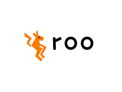 roo app branding geometric hotel kangaroo logo logodesign modern traveling
