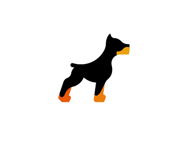 Doberman animal bold design dog geometric logo logodesign modern pet