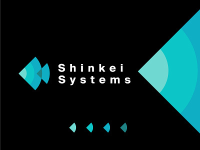 Shinkei Systems bold branding design fish geometric logo logodesign modern sensing technology