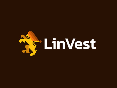 Linvest #2 bold branding design finance geometric lion logo logodesign modern