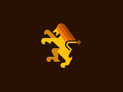 Lion 3 animal bold geometric lion logo logodesign modern simple