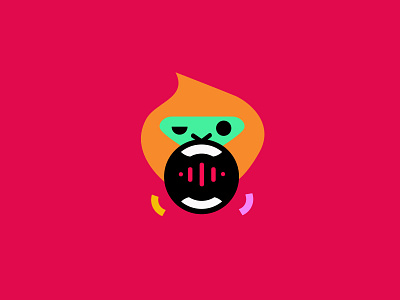 Howler Monkey / Sound animal bold geometric logo logodesign mobile app modern monkey sound