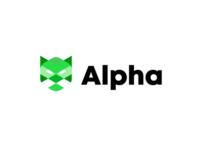Alpha animal bold branding cat geometric logo logodesign modern software
