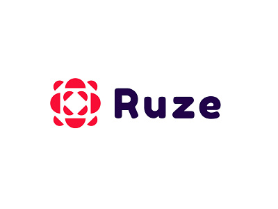 Ruze abstract app bold geometric logo logodesign modern streaming technology