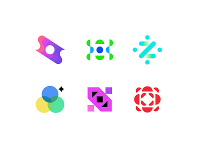 Abstract logos 2 abstract audio bold digital ecommerce geometric logo logodesign modern software technology