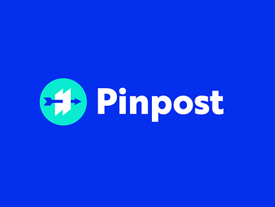 Pinpost bold design geometric logo logodesign modern note pin post