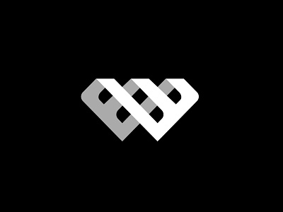 Letter W blockchain bold design geometric letter w logo logodesign modern simple technology