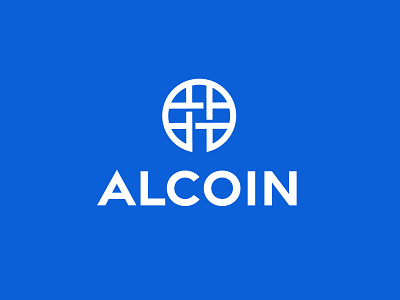 Alcoin bold cryptocurrency design geometric logo logodesign marks modern simple symbols