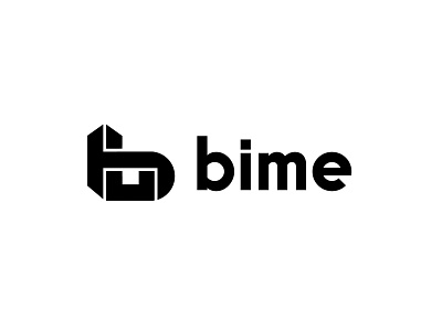 bime bold geometric letter b logo logodesign modern