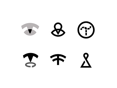 Task concepts bold branding geometric logo logodesign map modern pin road travel