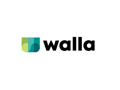Walla bold branding ecommerce finance geometric logo logodesign modern money wallet