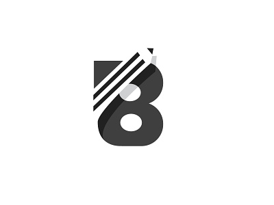 Letter B + Pencil bold design geometric letter b logo logodesign modern pencil simple