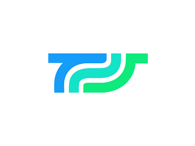 TPS abstract design letter logo modern p s serious t technology