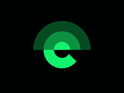 E + wifi logo bold e e commerce geometric green illustrator letter logo simple technology wifi