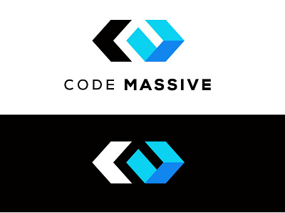 Code Massive bold bracket c coding cube html logo logodesign massive negative space tachnolofy website