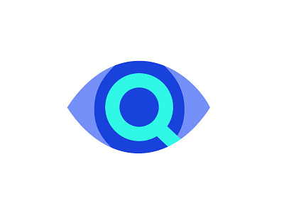 Eye + Search blue bold eye eyeball logo logodesign modern search search glass simple technology