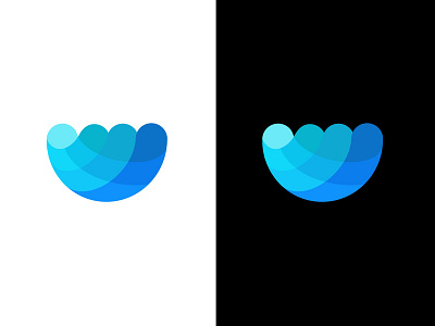 Blue Ocean Concept abstract blue blue design bluewave logo logodesign ocean technology water waves