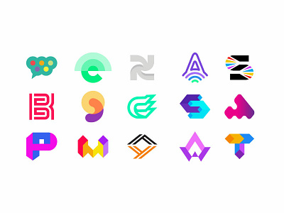 Letter Logos 2018 bold chat construction fashion finance geometric internet letter a letter e letter logo letter n letter p letter s letter w logo logodesign modern monogram technology wifi