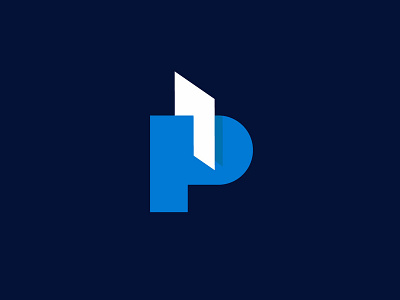 Paper concept bold design geometric letter letter p logo logodesign modern paper simple