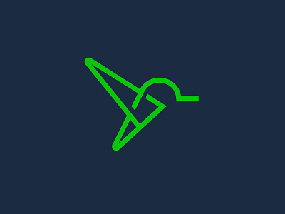 Hummingbird animal bird green hummingbird logo logodesign modern monoline technology vector