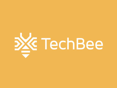 Techbee bee bold branding bumblebee design digital geometric insect logo logodesign modern simple tech technology