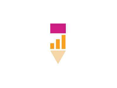 Pencil + Statistics analyitics data design geometric logo logodesign modern pencil research statistics