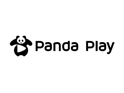 Panda Play animal bold box geometric logo logodesign modern panda simple