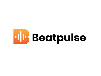 Beatpulse bold branding design geometric letter logo logodesign modern music