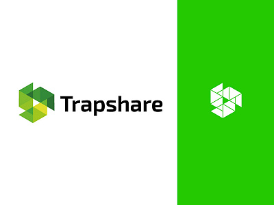 Trapshare 2 bold design geometric logo logodesign modern technology