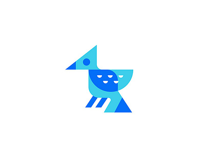 Bird concept animal bird blue bold design geometric logo logodesign modern simple