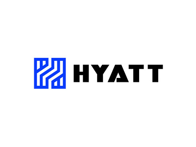 Hyatt bold construction design geometric h letter logo logodesign modern