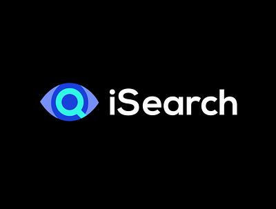 iSearch app design eye eyeball flat geometric illustration logo logodesign modern seach searchglass technology vector