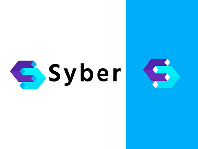 Syber bold cyber cybersecurity design geometric logo logodesign modern security simple technology
