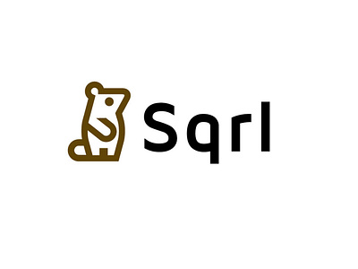 Sqrl animal design logo logodesign modern simple squirrel technology