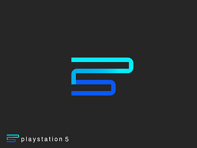 Playstation 5 concept design letter logo logodesign modern simple technology